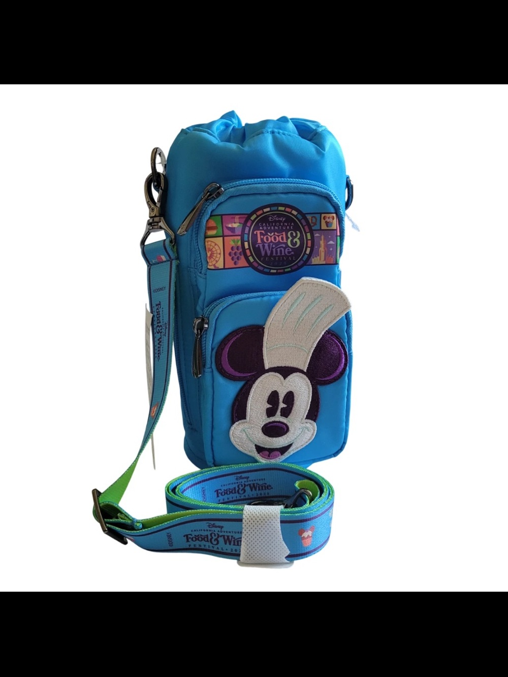 Disney Blue Mickey Chef Crossbody Bottle Bag